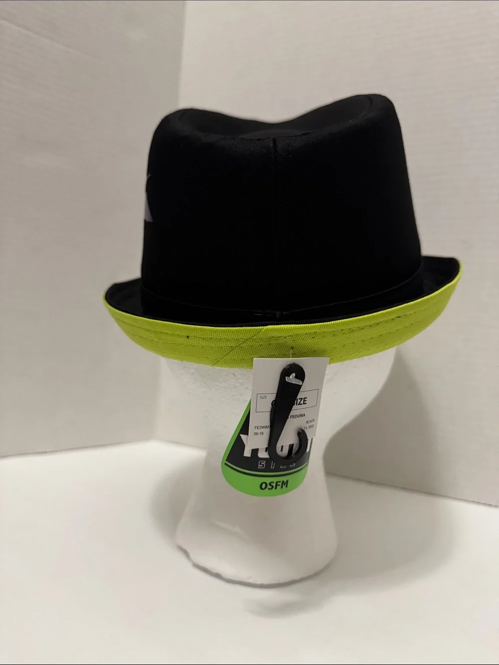 Nickelodeon Black Hat with Neon Green Trim and Orange Logo